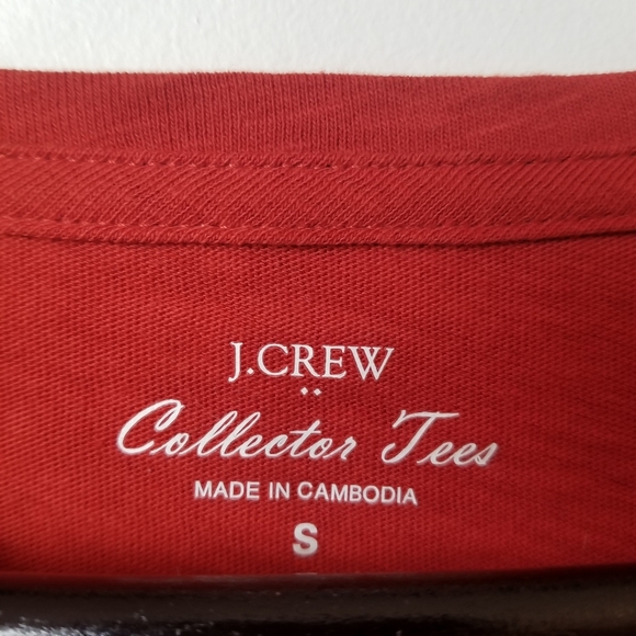 J crew burnt orange embroidered pineapple t-shirt - Picture 3 of 5